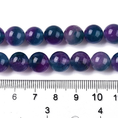 Dyed Natural White Jade Beads Strands G-T138-10mm-210-20-1