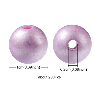 Opaque Acrylic Beads MACR-YW0002-18A-1