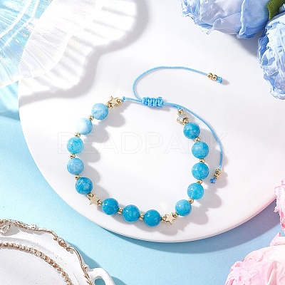 Natural Quartz Beads Braided Bead Bracelets for Women BJEW-JB12529-01-1