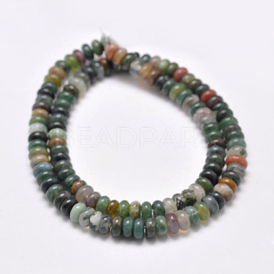 Natural Indian Agate Beads Strands G-F349-01-6x4mm-1
