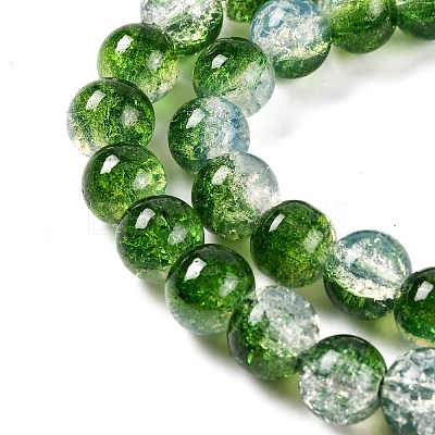 Transparent Crackle Baking Paint Glass Beads Strands DGLA-T003-01C-M-1