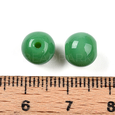 Opaque Solid Color Glass Beads GLAA-N007-8mm-A10-1