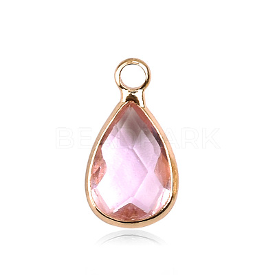 Faceted Glass Pendants FIND-WH0097-40J-G-1