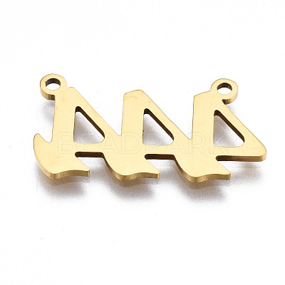 201 Stainless Steel Pendant Links STAS-S110-115G-04-1