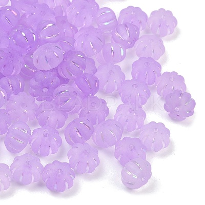 Frosted Transparent Acrylic Beads OACR-P029-03B-04-1