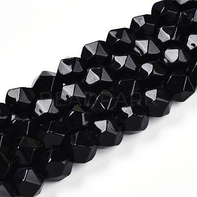 Natural Obsidian Beads Strands X-G-T139-8mm-50-1