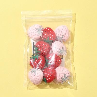 10Pcs 2 Colors Strawberry Food Grade Eco-Friendly Silicone Focal Beads SIL-FS0001-11-1