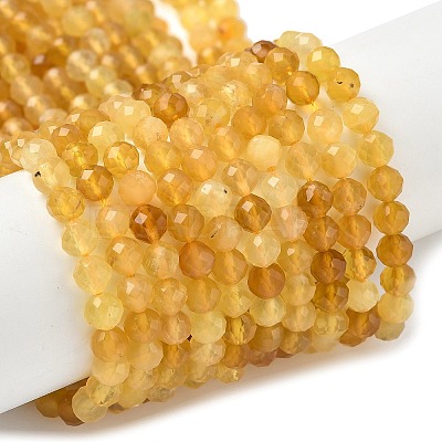 Natural Yellow Opal Beads Strands G-D306-A05-4mm-1