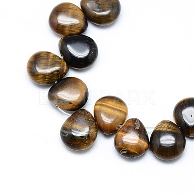 Natural Tiger Eye Gemstone Beads Strands G-T005-04-1