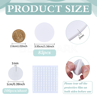 85Pcs Flat Round Acrylic Action Figure Display Pedestals ODIS-FG0002-14B-1