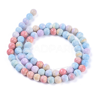 Natural Rainbow Alashan Agate Beads Strands X-G-G806-04-6mm-1