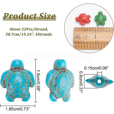 Synthetic Turquoise Beads Strands G-NB0003-71-1