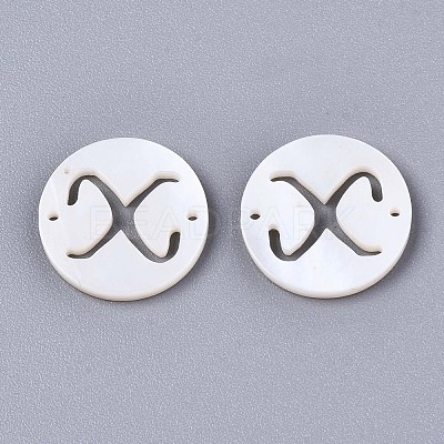 Natural Freshwater Shell Links Connectors SHEL-S276-120X-1