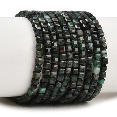 Natural Emerald Beads Strands G-B175-C05-3x3mm-1