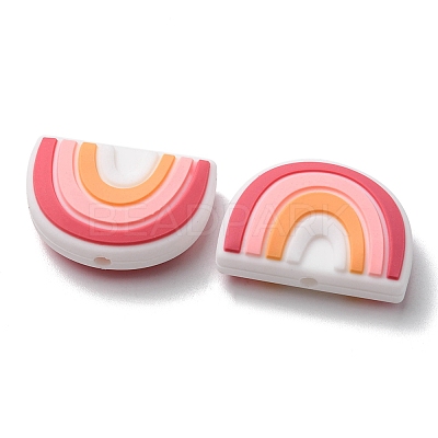 6Pcs Food Grade Eco-Friendly Silicone Focal Beads SIL-YW0001-04D-1
