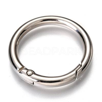 Zinc Alloy Spring Gate Rings PALLOY-C100-01P-05-1