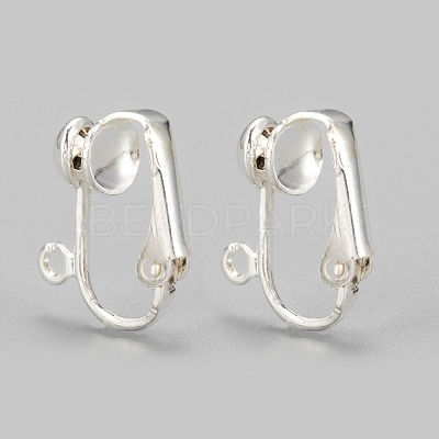 Iron Clip-on Earring Findings EC141-S-1