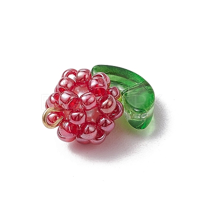Glass Seed Beads Pendants PALLOY-MZ00592-04-1