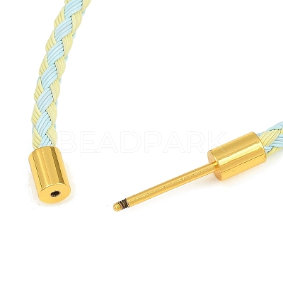 Braided Steel Wire Bracelet Making KK-CBA6056-03G-1