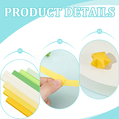 2 Bags 2 Styles Luminous Lucky Star Origami Paper DIY-WR0004-14A-1