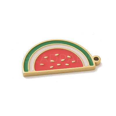304 Stainless Steel Enamel Pendants STAS-I322-84G-G-1