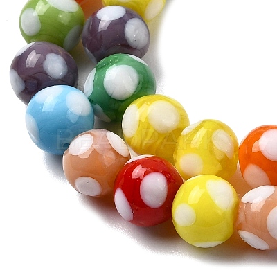 Handmade Lampwork Beads X-LAMP-D002-8mm-01C-1
