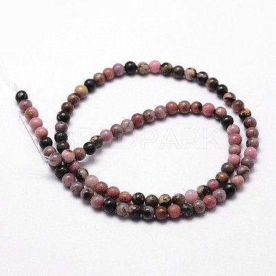 Natural Rhodonite Beads Strands G-D840-59-4mm-1