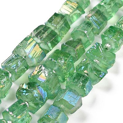 Electroplated Natural Quartz Beads Strands G-G767-02-02-1