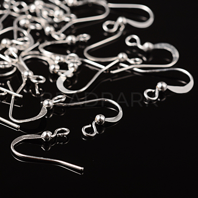 Silver Color Plated Brass Earring Hooks X-KK-Q369-S-1