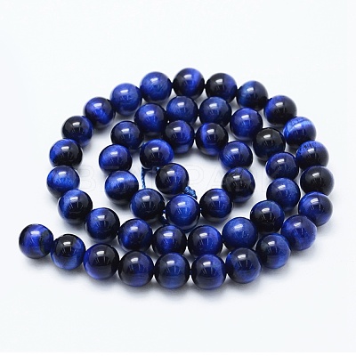 Natural Tiger Eye Beads Strands G-F561-8mm-B02-1