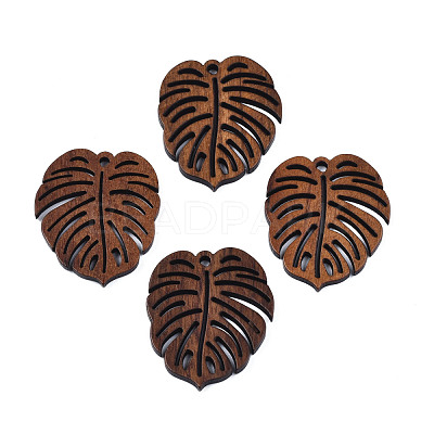 Natural Walnut Wood Pendants WOOD-N011-004-1