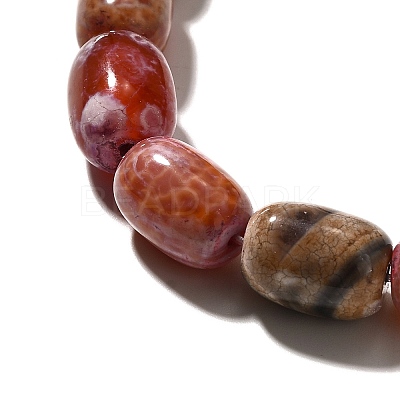 Natural Fire Crackle Agate(Dyed & Heated) Beads Strands G-H091-C01-01-1