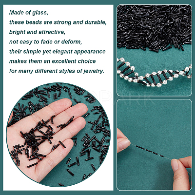 1600Pcs 4 Styles Glass Twisted Bugle Beads SEED-PH0002-09A-1