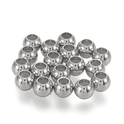 202 Stainless Steel Beads STAS-K204-02D-P-1