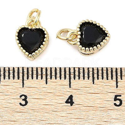 Real 18K Gold Plated Brass Inlaid Cubic Zirconia Charms ZIRC-L100-074G-05-1
