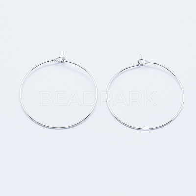 Long-Lasting Plated Brass Hoop Earrings Findings X-KK-K204-179P-NF-1