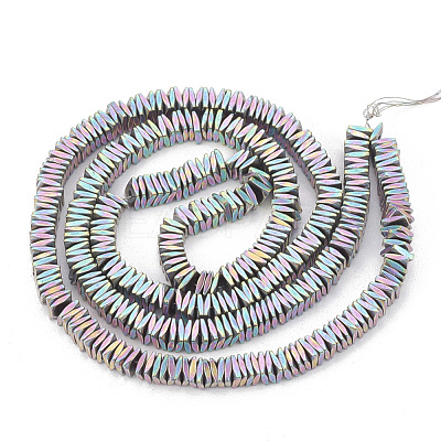 Electroplate Non-magnetic Synthetic Hematite Beads Strands G-T061-129C-1