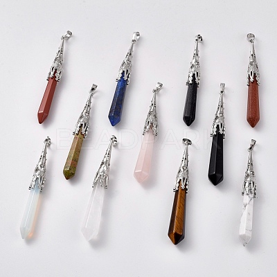 Natural & Synthetic Mixed Stone Big Pendants G-G797-05P-1