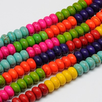 Synthetic Turquoise Beads Strands TURQ-G109-8x5mm-08-1