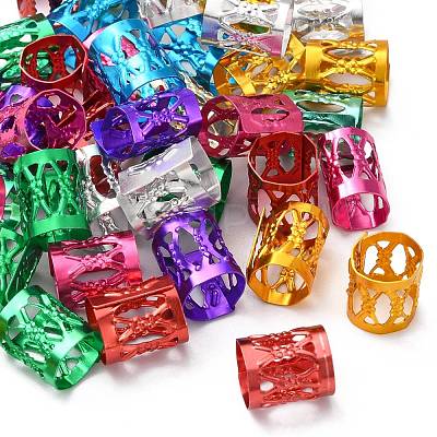 Aluminum Dreadlocks Beads Hair Decoration X-ALUM-R003-M-1