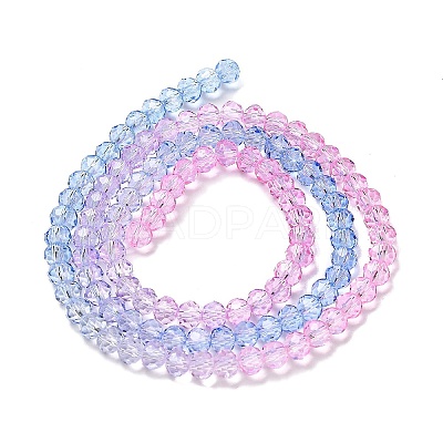 Transparent Painted Glass Beads Strands X1-DGLA-A034-T4mm-A08-1