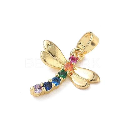 Brass Micro Pave Colorful Cubic Zirconia Pendants LS-CU-CBA5CBE-02G-1