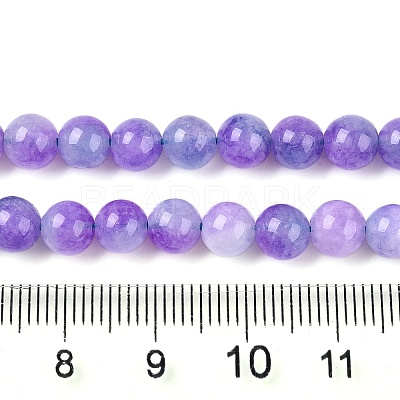 Dyed Natural White Jade Beads Strands G-T138-6mm-210-5-1