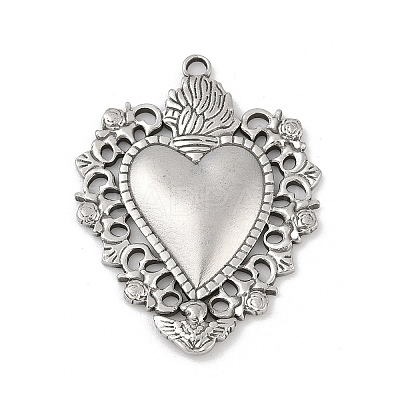 304 Stainless Steel Pendants STAS-D366-05C-P-1