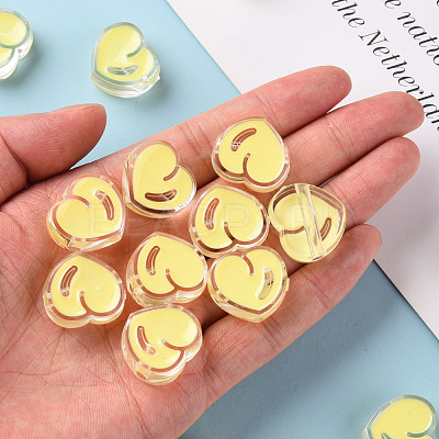 Transparent Enamel Acrylic Beads TACR-S155-004B-1