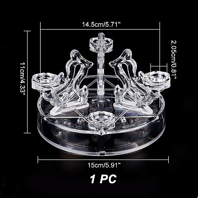 Acrylic Crystal Ball Display Stands ODIS-WH0001-39-1