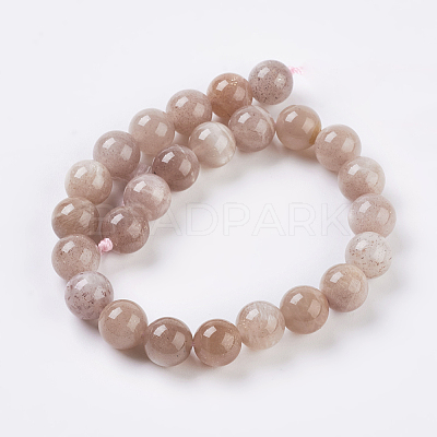 Natural Sunstone Beads Strands X-G-G099-4mm-14-1
