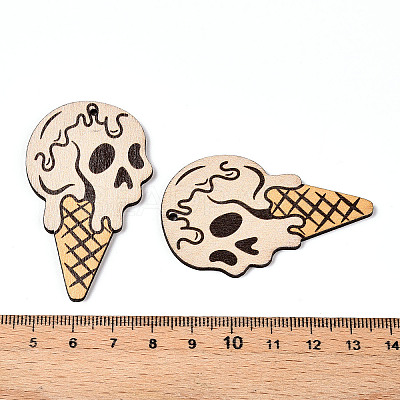 Single Face Printed Wood Pendants WOOD-B009-01L-1