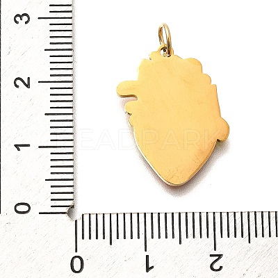 Pride 304 Stainless Steel Enamel Pendants STAS-B079-01G-02-1