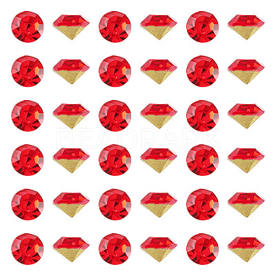 1 Bag Pointed Back Glass Rhinestone Cabochons RGLA-TADJ0001-01A-06-1
